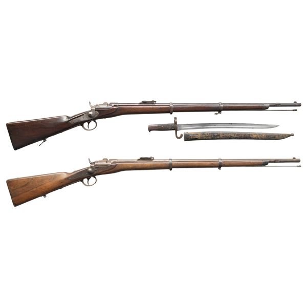 LOT OF 2 AUSTRIAN WERNDL SINGLE SHOT RIFLES.