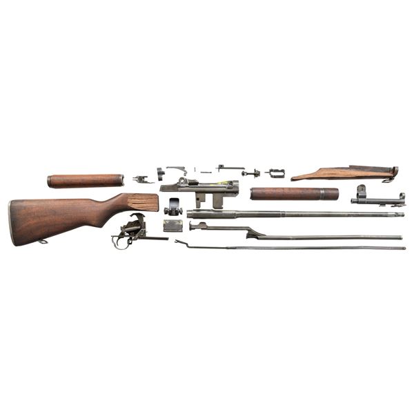 U.S. SPRINGFIELD M1 GARAND RECEIVER AND PARTS.