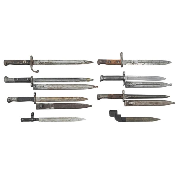 LOT OF 8 FOREIGN BAYONETS.