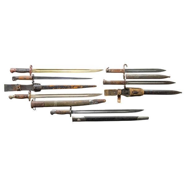 LOT OF 6 FOREIGN BAYONETS.