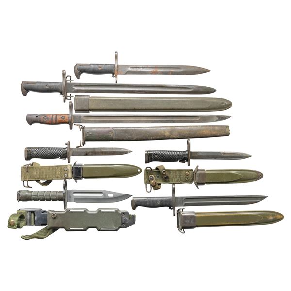 LOT OF 7 US BAYONETS.