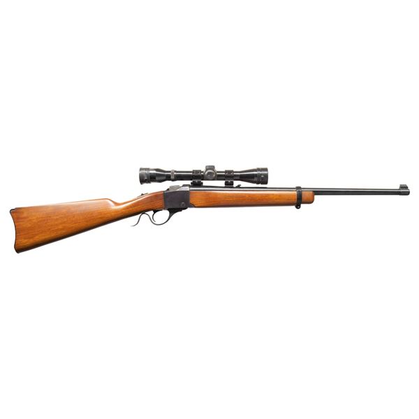 223 REM. RUGER NO. 3 RIFLE WITH WEAVER K4 SCOPE.