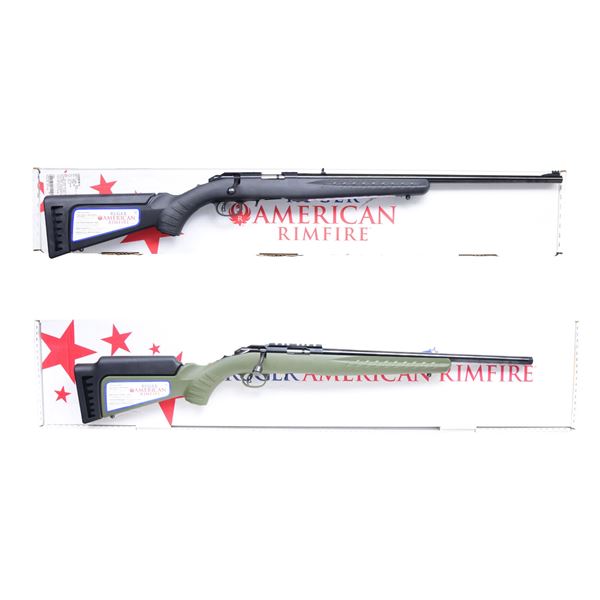 2 RUGER AMERICAN RIMFIRE BOLT ACTION RIFLES.