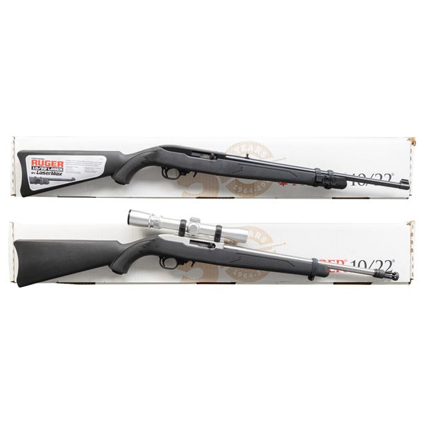 TWO 50TH ANNIVERSARY RUGER 10/22 SEMI AUTO