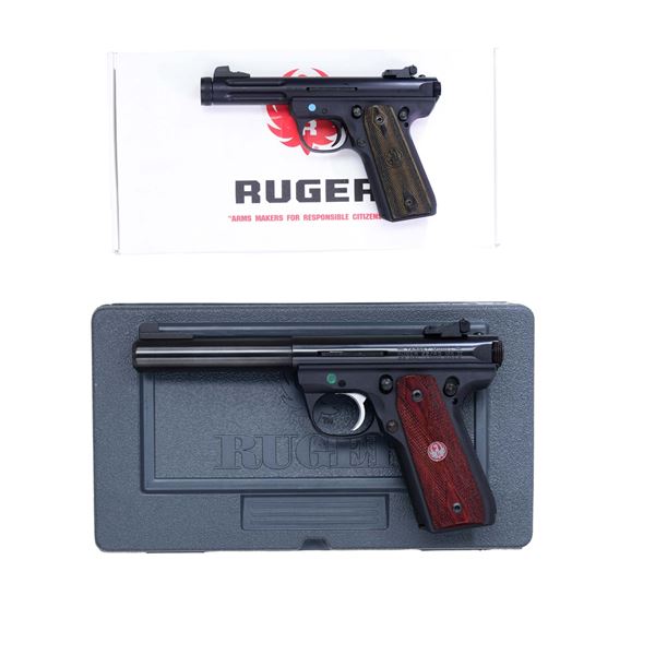 2 RUGER MARK III 22/45 SEMI AUTO PISTOLS.