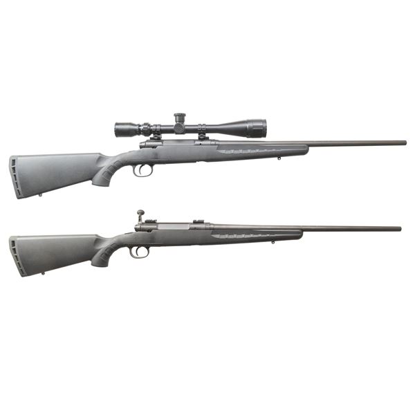 2 LEFT HAND SAVAGE AXIS BOLT ACTION RIFLES.