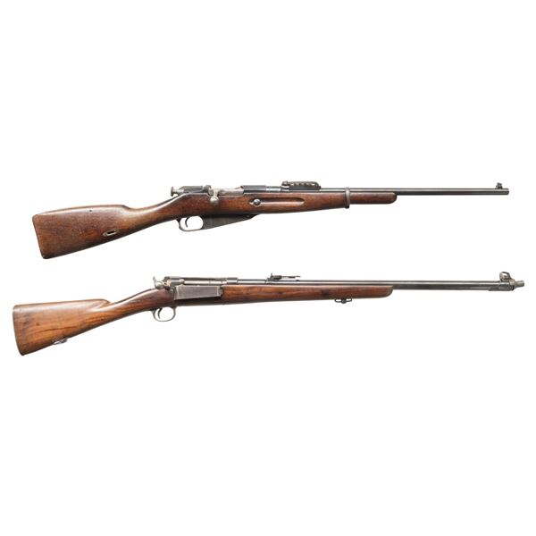 LOT OF TWO MODIFIED MILITARY BOLT ACTION RIFLES.