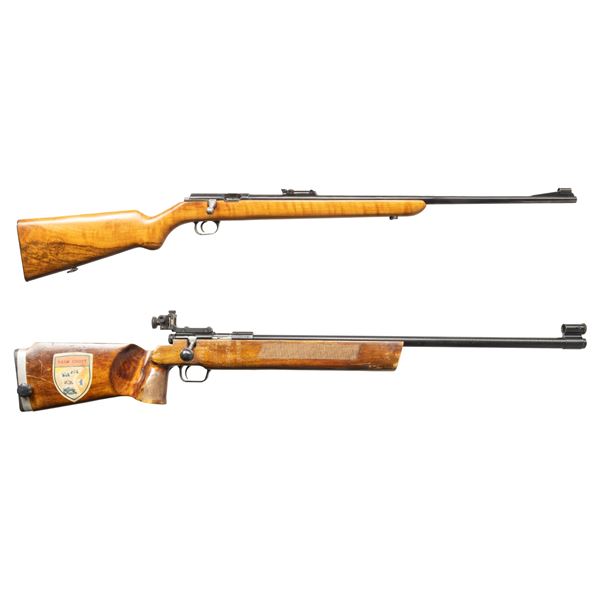 LOT OF 2 FOREIGN .22 LR SINGLE SHOT TARGET RIFLES.