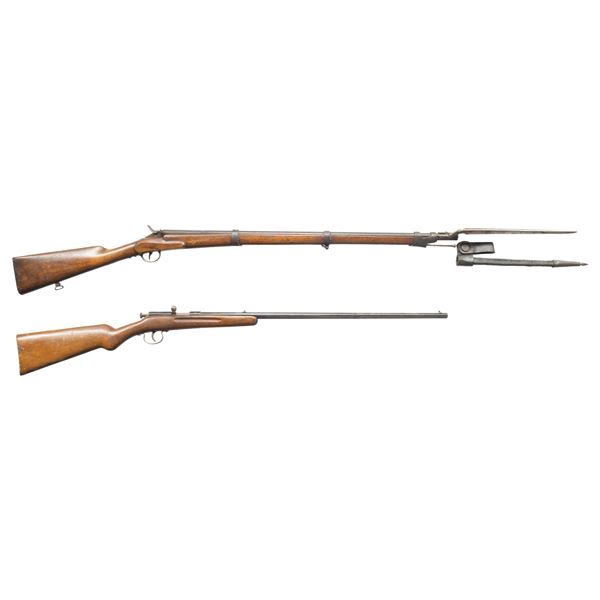 LOT OF 2 EUROPEAN RIMFIRE RIFLES.