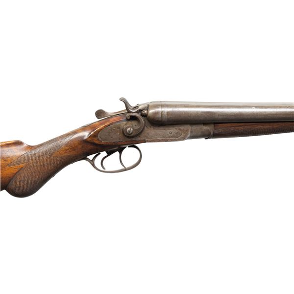 "WF & CO" MARKED BELGIAN SXS HAMMER COACH SHOTGUN