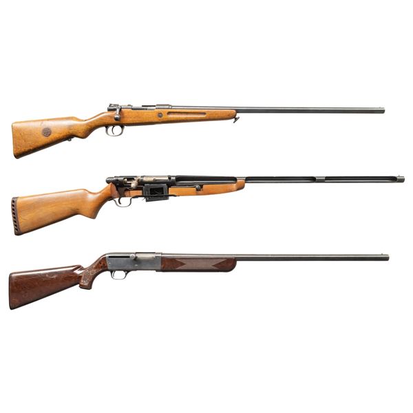 LOT OF 3 BOLT ACTION SHOTGUNS.
