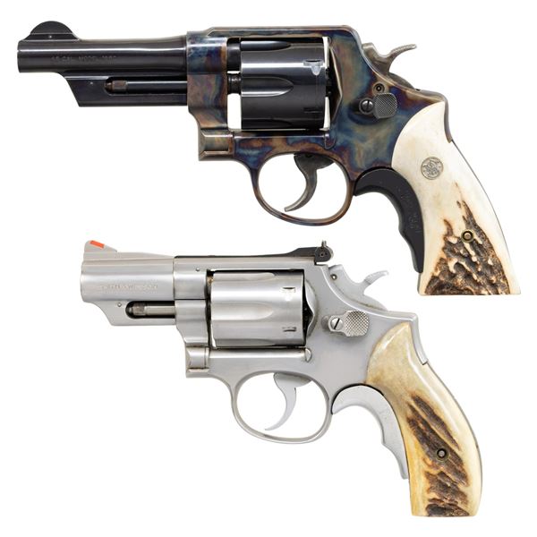 LOT OF TWO SMITH & WESSON DA REVOLVERS.