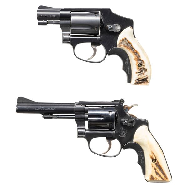 LOT OF TWO SMITH & WESSON DA REVOLVERS.