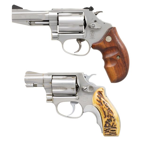 LOT OF TWO SMITH & WESSON DA REVOLVERS.