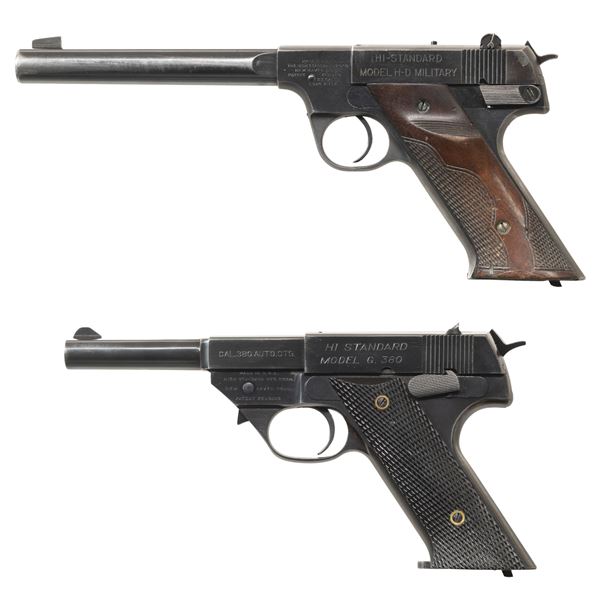 LOT OF TWO HIGH STANDARD SEMI AUTO PISTOLS.