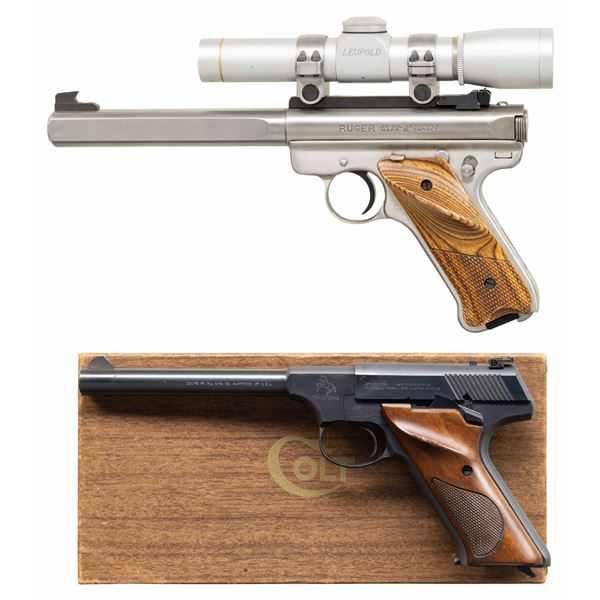 RUGER MK-II AND COLT TARGETSMAN SEMI-AUTO PISTOLS.
