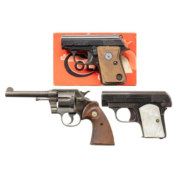 LOT OF 3 ASSORTED COLT HANDGUNS.