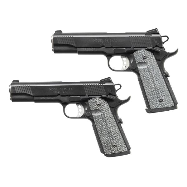 LOT OF TWO SPRINGFIELD ARMORY TRP 1911A1 SEMI AUTO