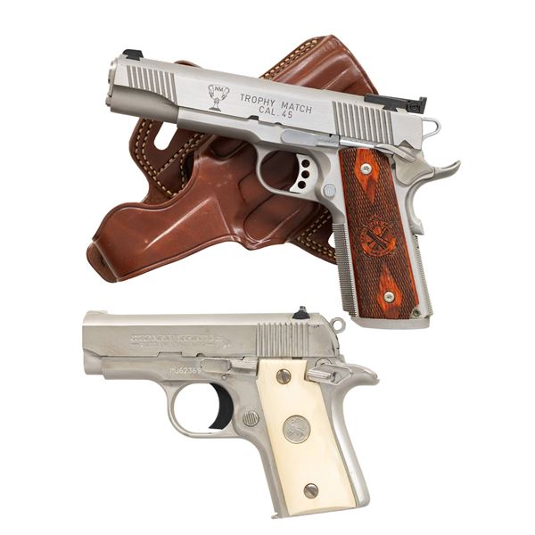 LOT OF TWO 1911 STYLE SEMI AUTO PISTOLS.