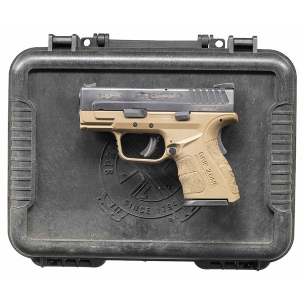 SPRINGFIELD XD9 SUBCOMPACT MOD2 SEMI AUTO PISTOL.