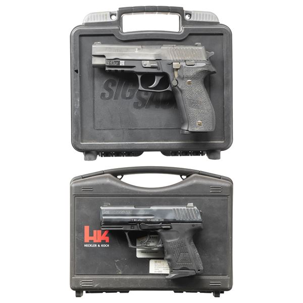 LOT OF TWO 9MM SEMI AUTO PISTOLS.