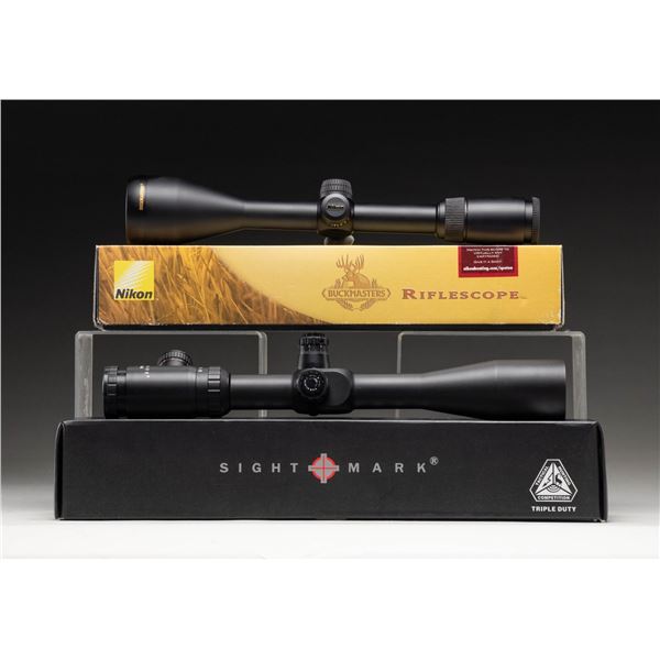 2 RIFLE SCOPES - NIKON BUCKMASTER & SIGHT MARK