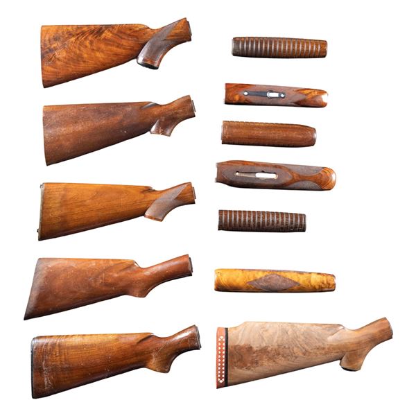 LOT OF 12 WINCHESTER SHOTGUN STOCKS AND FOREARMS.