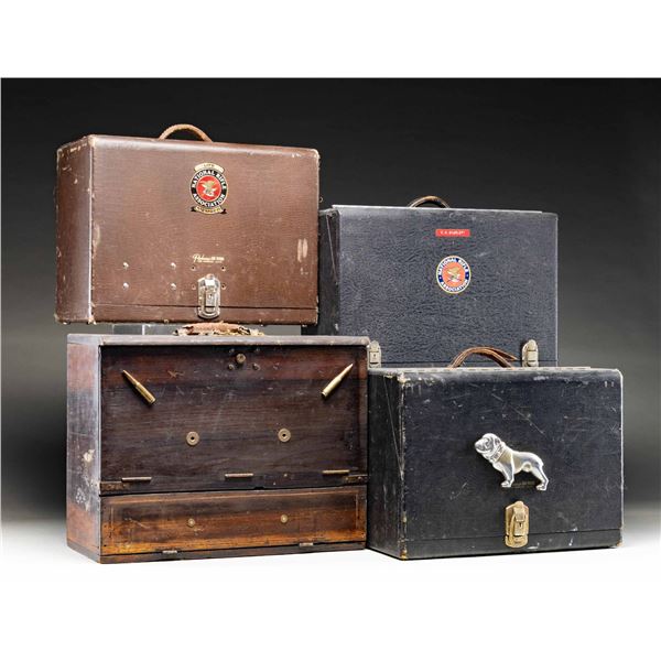 LOT OF 3 VINTAGE PISTOL RANGE CASES & 1 VINTAGE
