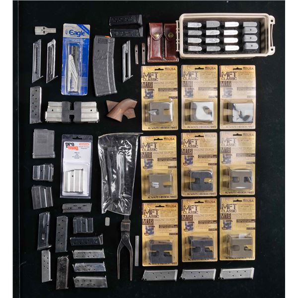 LOT OF ASSORTED MAGAZINES & ACCESSORIES.