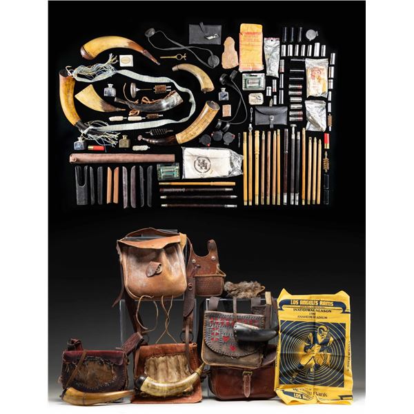 4 POSSIBLES BAGS & MUZZLELOADING EQUIPMENT.