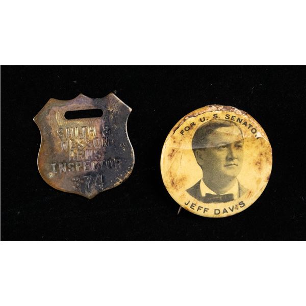 LOT OF 2 SMITH & WESSON INSPECTOR BADGE & U.S.