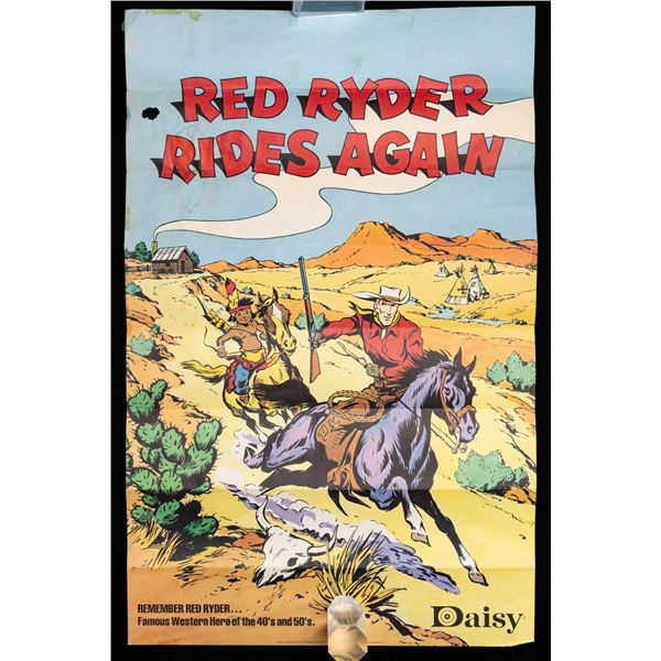 VINTAGE DAISY RED RYDER "RIDES AGAIN" ADVERTISING
