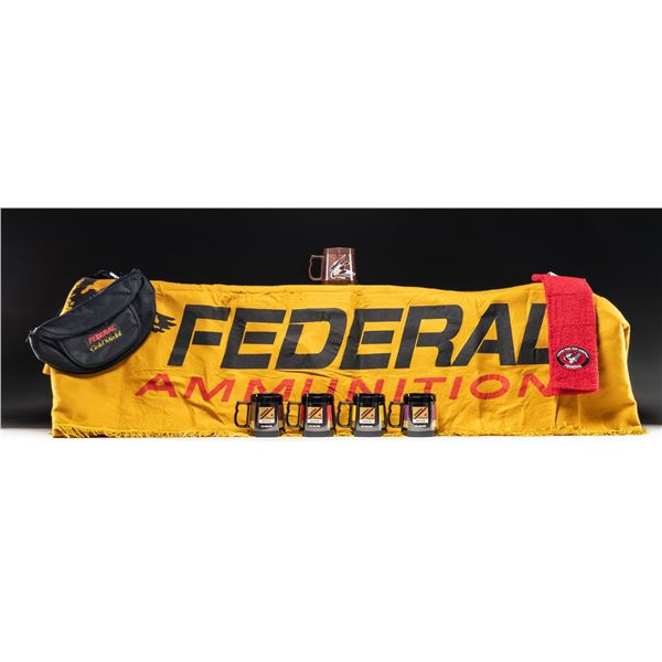 LOT OF ASSORTED FEDERAL AMMUNITION MEMORABILIA.