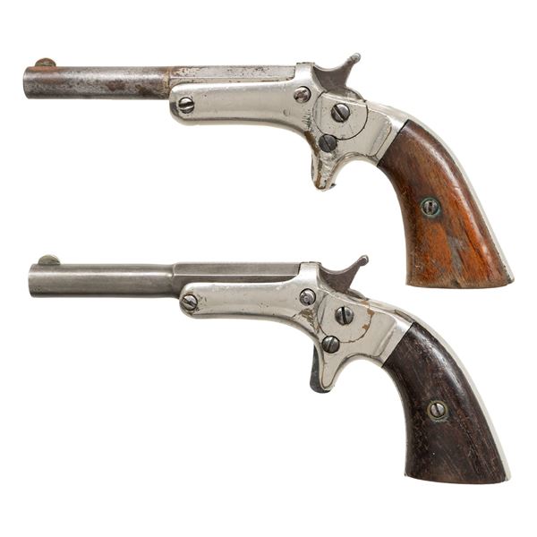 2 J. STEVENS OLD MODEL POCKET PISTOLS.