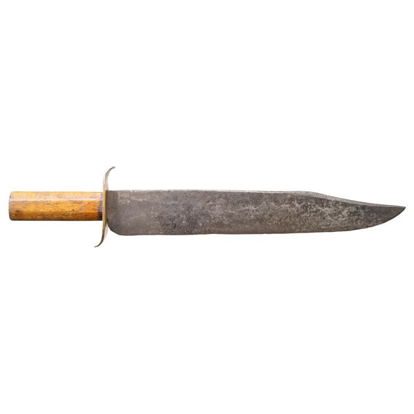 LARGE CONFEDERATE CLIP POINT BOWIE KNIFE.