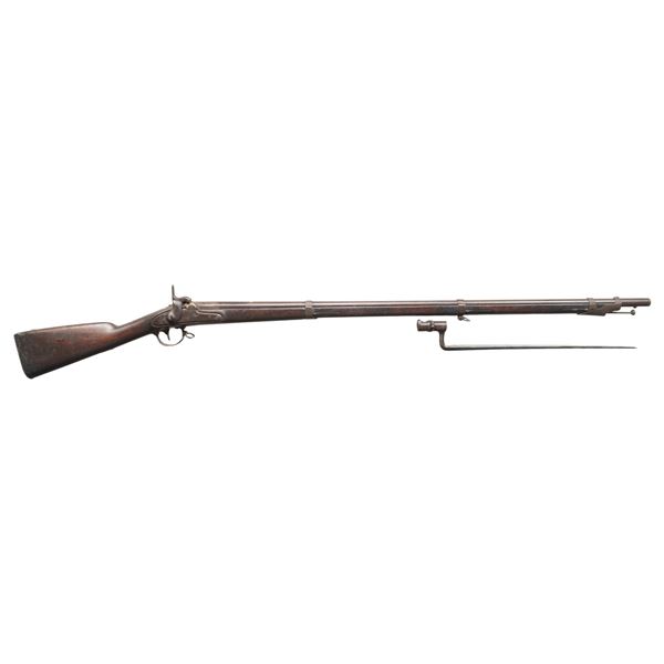 1853 DATED MODEL 1842 HARPERS FERRY MUSKET, CARVED