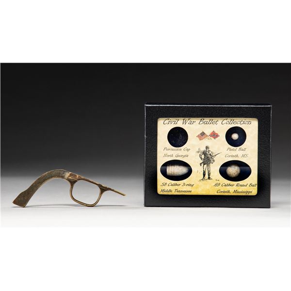 CIVIL WAR BULLET DISPLAY & COLT 1851 NAVY