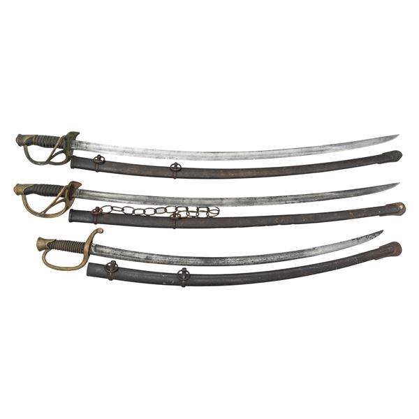 THREE GOOD CIVIL WAR SABERS.