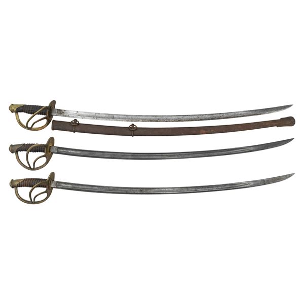 3 US M1860 CAVALRY SABERS.