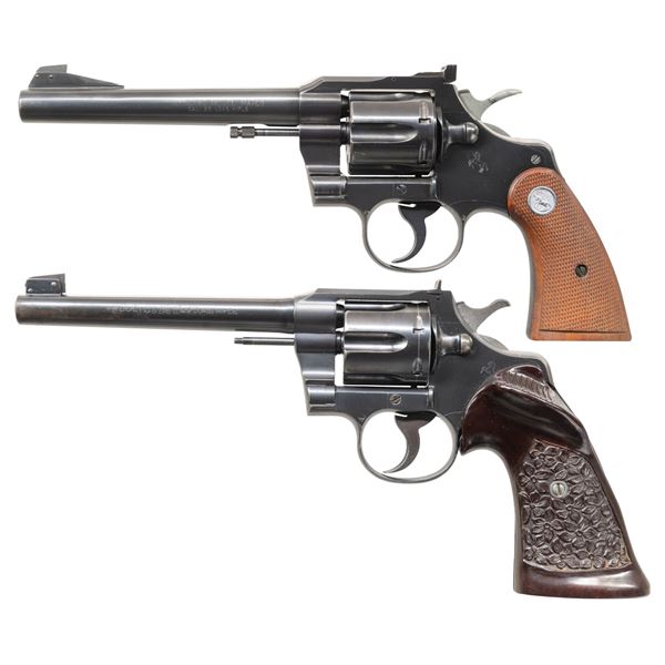 LOT OF 2 COLT OFFICERS MODEL .22 LR DOUBLE ACTION