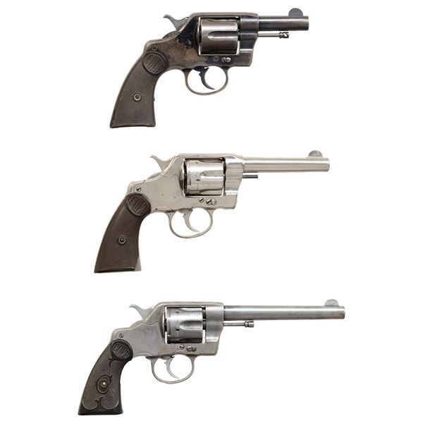 LOT OF 3 COLT NEW ARMY / NAVY DOUBLE ACTION