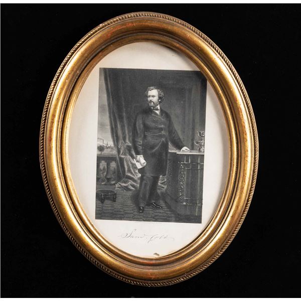 FRAMED PRINT PORTRAIT OF SAMUEL COLT.