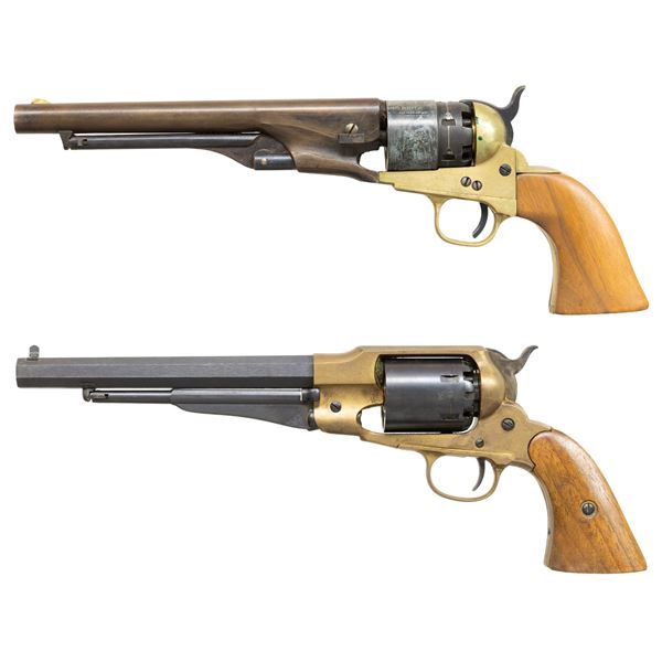 LOT OF TWO REPRO CAP & BALL REVOLVERS.