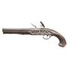 Image 2 : SILVER MOUNTED FLINTLOCK PISTOL BY CLARK.