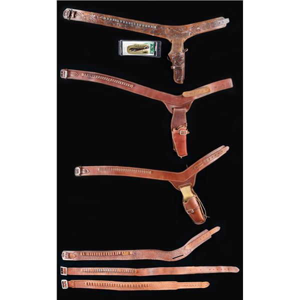 LOT OF ASSORTED LEATHER CARTRIDGE BELTS &