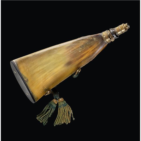 SERPENT HEAD POWDER FLASK.