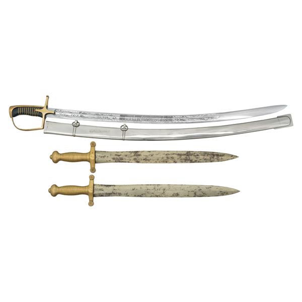 2 EUROPEAN SHORT SWORDS & POLISH STYLE CAVALRY