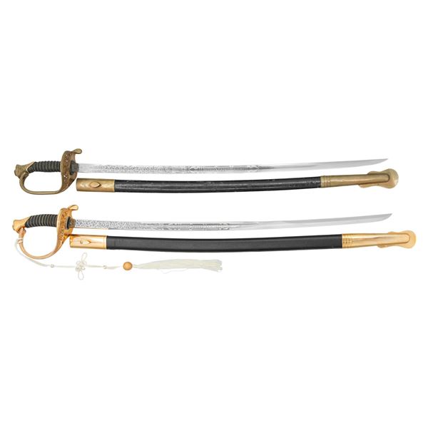 2 UNITED STATES MARINE CORPS NCO SWORDS.