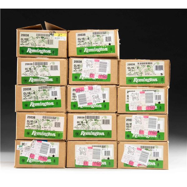 14 CASES (3,500 RDS.) OF REMINGTON 16 GAUGE AMMO.