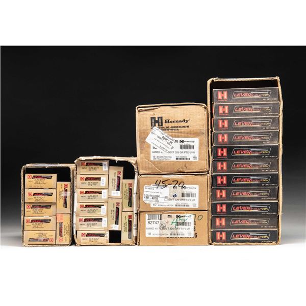 ABOUT 1160 RDS. OF HORNADY 45-70 AMMO.